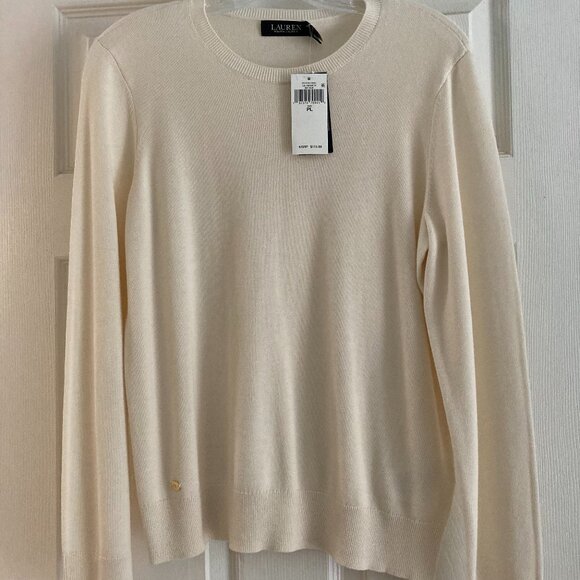 NEW Ralph Lauren Beige Sweater L - Picture 1 of 3